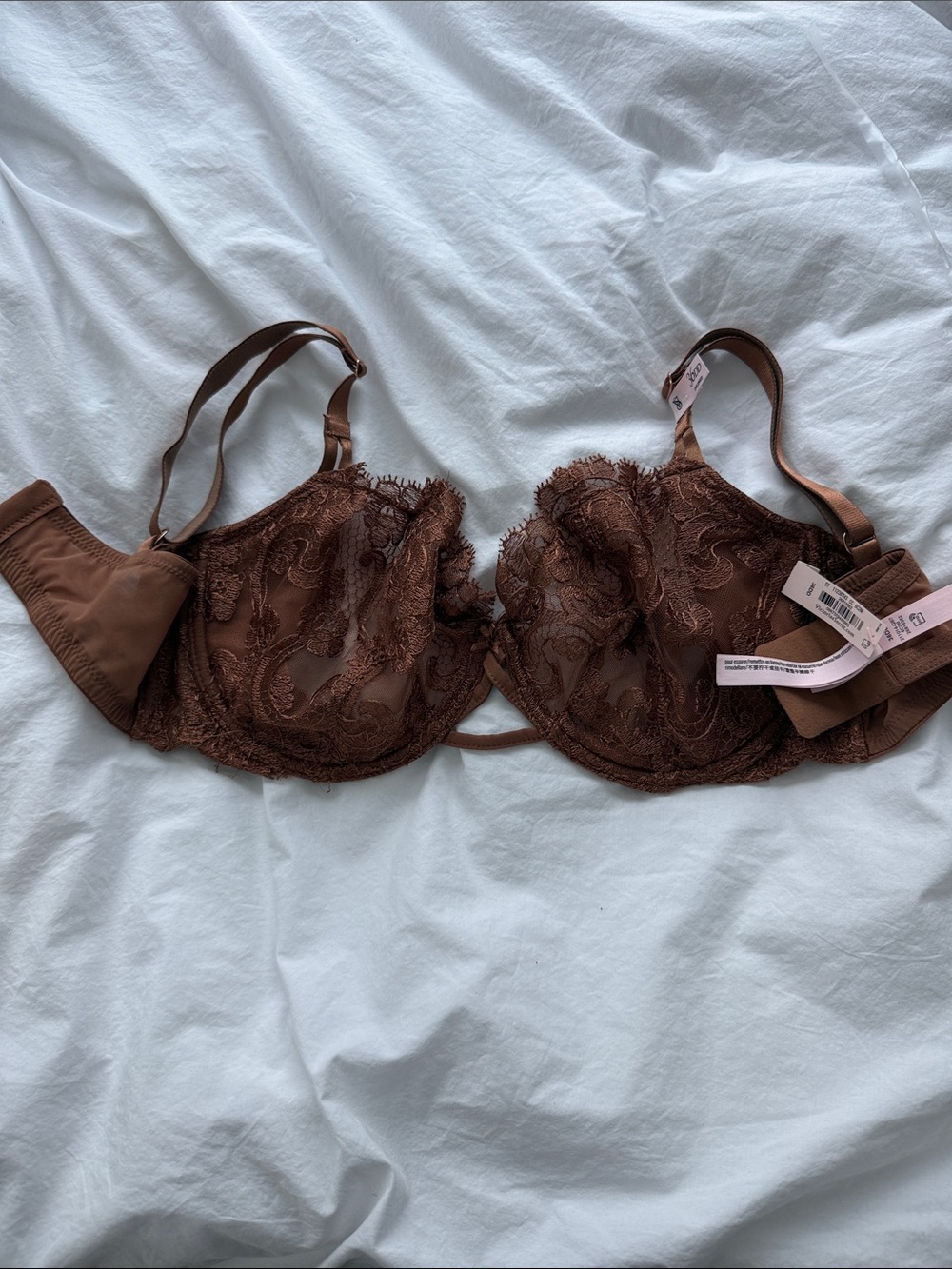Victoria's Secret Brown Lace Underwire Bra